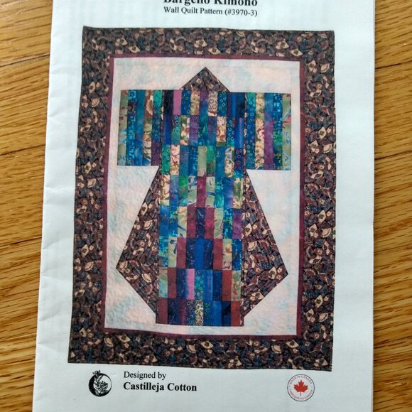 Bargello Kimono Wall Quilt Sewing Pattern Quilting 29x39 Castilleja Cotton - Picture 7 of 7